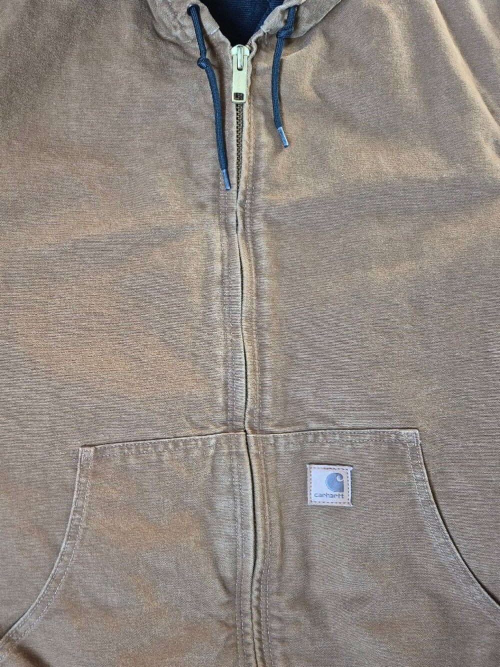 Men's Carhartt J130 Sandstone Cotton Duck Active Jacket Large Tall - Picture 14 of 14